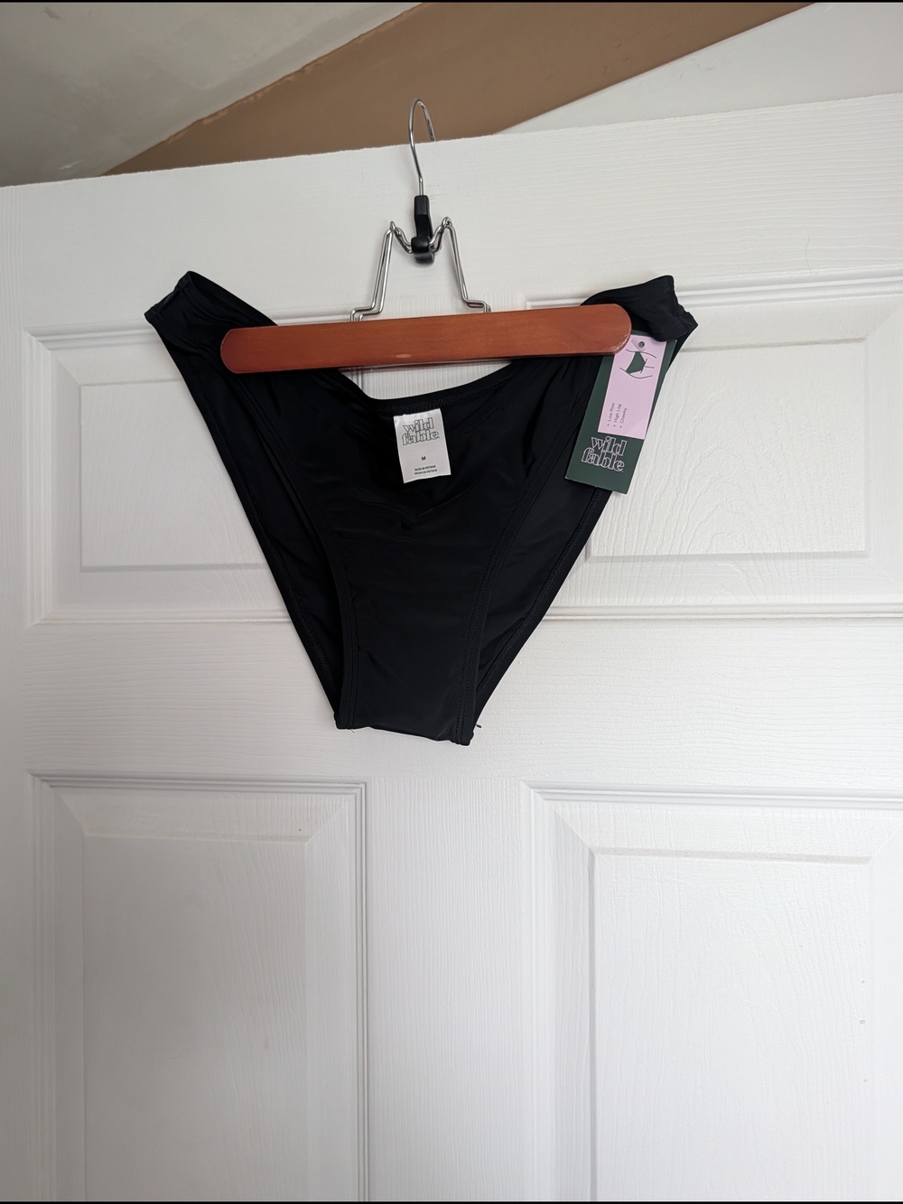 wild fable Black High-Cut Swim Bottom